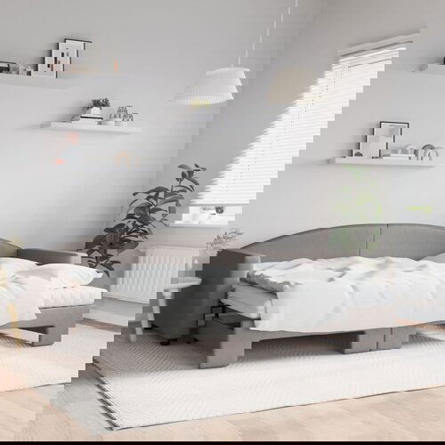 vidaXL Izvlečna dnevna postelja z vzmetnico taupe 80x200 cm blago Cene