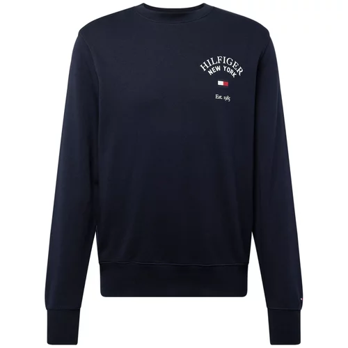 Tommy Hilfiger Sweater majica 'ARCHED VARSITY' mornarsko plava / crvena / bijela
