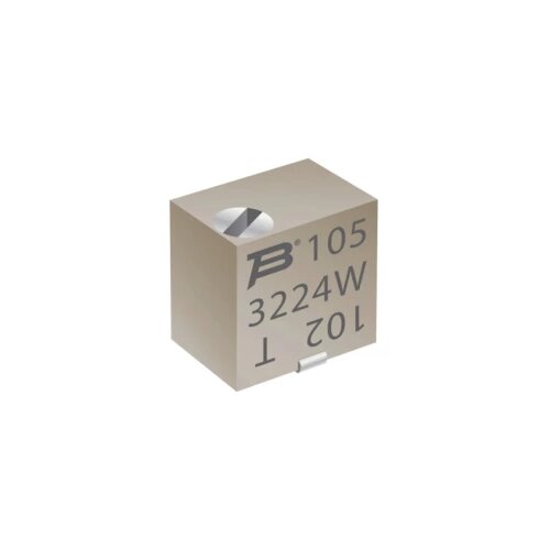 Bourns cermet trim potenciometar, 12 okretaja, 500 &amp;omega;, 0,25 w, smd, vrh, 3224W-1-501 cermet trimer linearno 0.25 w 500 Ω 4320 &amp;deg; 1 st. Slike