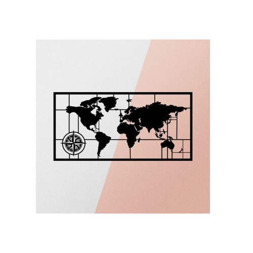 Wallity metalni ukras za zid world map metal decor 7 Slike