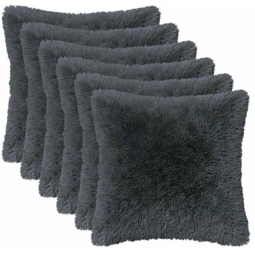  Jastuk s jastukom HEERLEN 6 kom. Antracit PV flis - Antracit 45 x 45 cm 6 Slike