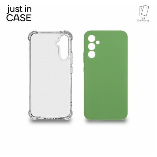 Just In Case 2u1 Extra case mix paket maski za telefon svetlo zeleni za A34 5G Slike
