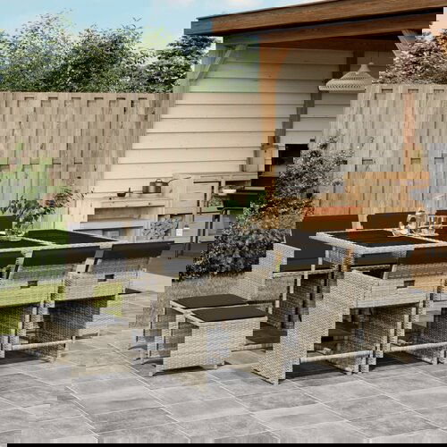 vidaXL 11-dijelni vrtni blagovaonski set s jastucima svijetlosivi Cene