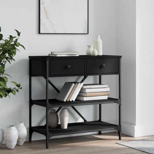  Konzolni stol crni 75 x 34,5 x 75 cm od konstruiranog drva Cene