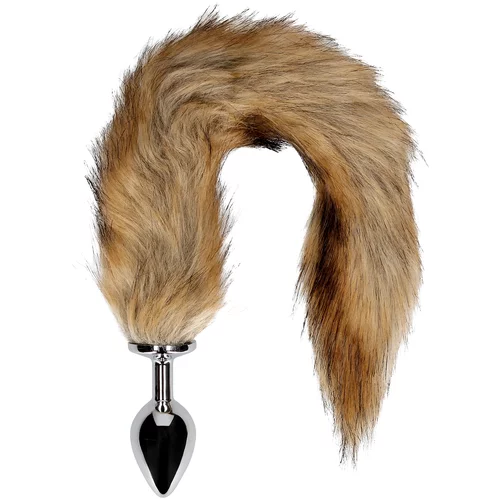 Ouch Fox Tail with Metal Butt Plug Brown