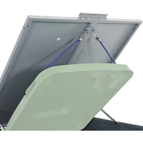  Spremi&amp;scaron;te za 3 kanta za otpad sivo 207x79x117 cm čelično Slike