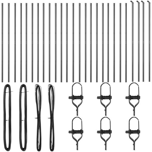  Ograde Stupovi 26 kom Siva &amp;Oslash;32 mm 210 cm Galvanizirani Čelik Slike
