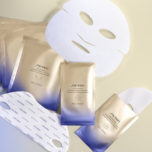 Shiseido Vital Perfection Liftdefine Radiance Face Mask luksuzna učvrstitvena maska za obraz za ženske 6x2 kos Slike