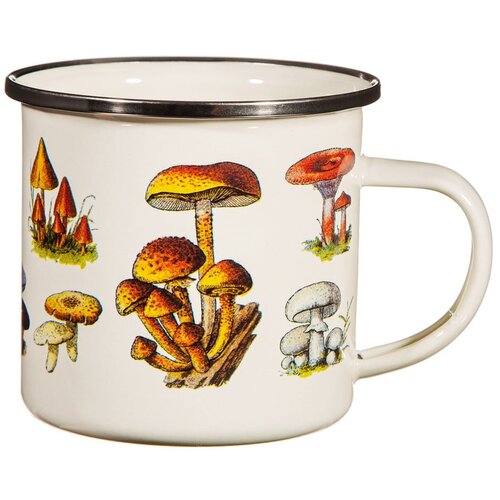 Sass & Belle Kremno bela emajlirana otroška skodelica Vintage Mushroom - Cene