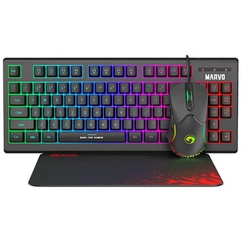 Marvo Tastatura + mi&amp;scaron;+ podloga LOOT 30 CM310 Black Slike