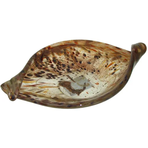 Murano SKLEDA CARAMELA TEHNIKA 35x24 CM TRANSPARENT-SAFARI, (21241745)