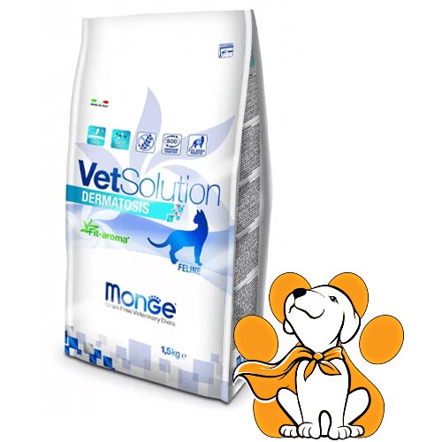 Monge VETSOLUTION Medicinska hrana za mačke bez žitarica Grain Free Dermatosis 1.5kg Slike