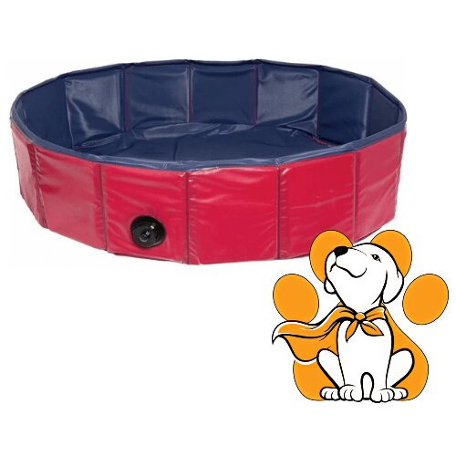 Flamingo Doggy Pool 80x20cm, Bazen Za Pse, Crveno-Plavi Slike