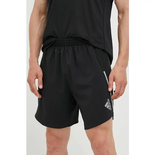 Adidas Kratke hlače za tek Designed 4 Running moške, črna barva