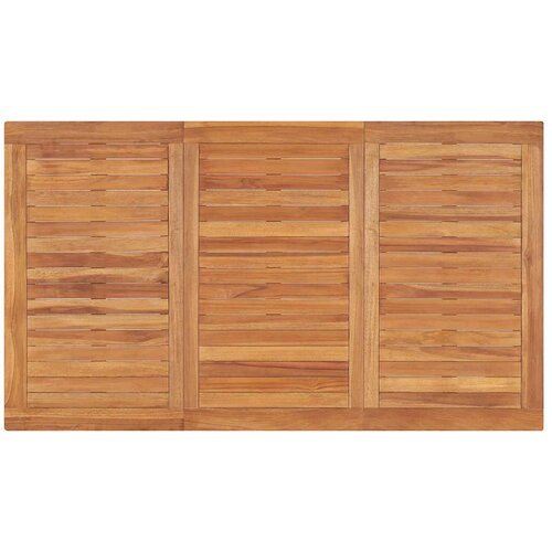  3-dijelni vrtni blagovaonski set od masivne tikovine Smeđa 140 cm table length Slike