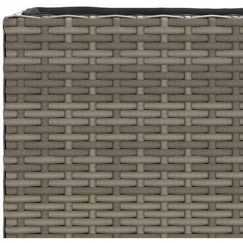  Vrtne sadilice s 2 posude 2 kom sive 90 x 20 x 40 cm poliratan Slike