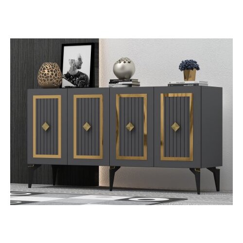 Hanah home komoda nora anthracite gold Cene
