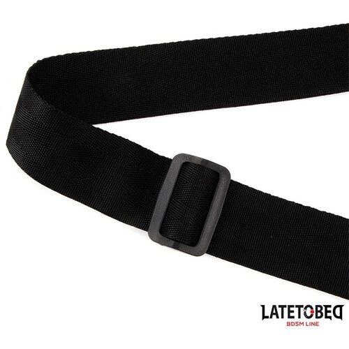 LateToBed BDSM Line Komplet Shoulder Swingstrap Black Slike