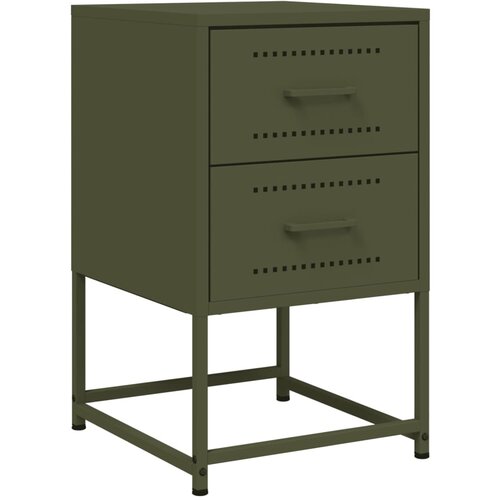 Maison Chic Nočna omarica - Nočna miza olivno zelena 36x39x60,5 cm jeklo, (21688892) Slike