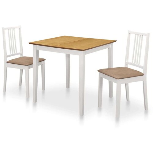  276408 3 Piece Dining Set MDF White (247625+247634) Cijene