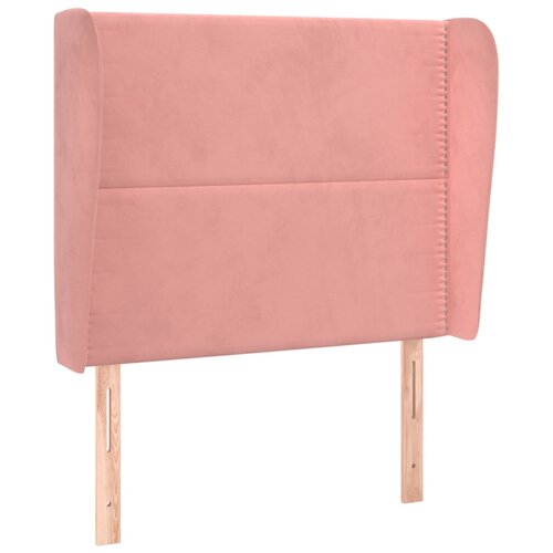 Maison Chic posteljno vzglavje - vzglavna omarica - nočna omarica z u&amp;scaron;esi roza 93x23x118/128 cm žamet, (21709020) Slike