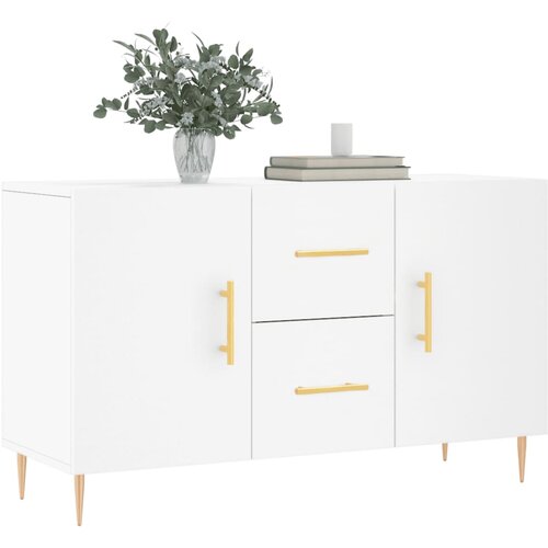  Komoda bijela 100x36x60 cm od konstruiranog drva Slike