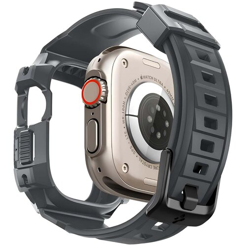 Spigen SGP, Pa&amp;scaron;ček + etui za Apple Watch Ultra 49mm Rugged Armor Pro Ultra odporen, Temno siva, (5000208877) Slike
