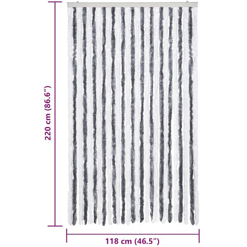  Zastor protiv insekata sivo-bijeli 118 x 220 cm &amp;scaron;enil Slike
