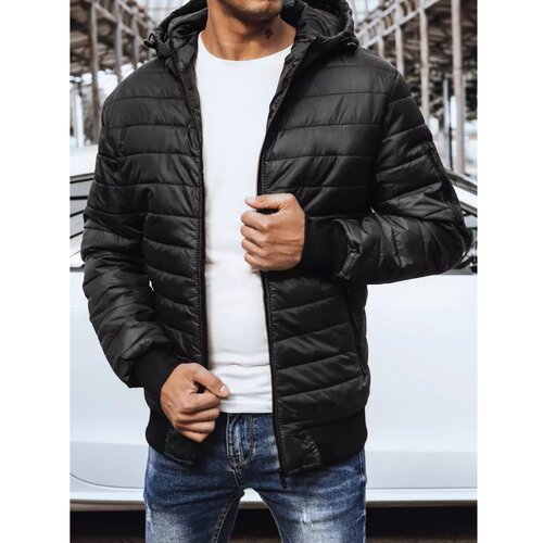 DStreet Men's quilted transitional black jacket TX4145 Cene