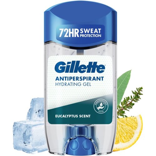 Gillette Antiperspirant Hydrating Gel Eucalyptus Scent antiperspirant gel z vlažilnim učinkom za mo&amp;scaron;ke 70 ml Slike