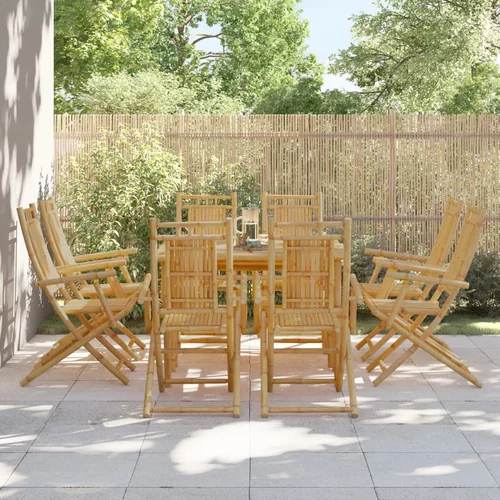 vidaXL Sklopive vrtne stolice 8 kom 53 x 66 x 99 cm od bambusa