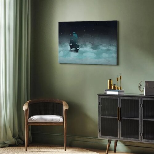  Slika - Night Waves (1 Part) Wide - Second Variant 60x40 Premium Print Slike