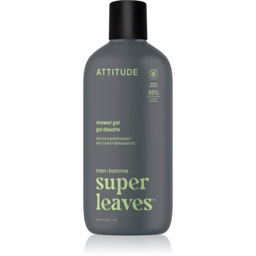 Attitude Super Leaves Men Shower Gel gel za tu&scaron;iranje za mu&scaron;karce Matcha & Bergamot 415 ml Cijene