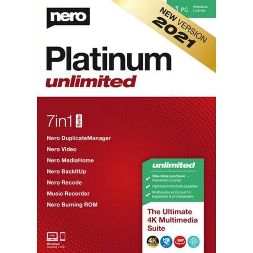 Nero Platinum Unlimited 2021 - 1 PC Lifetime Key GLOBAL Cene