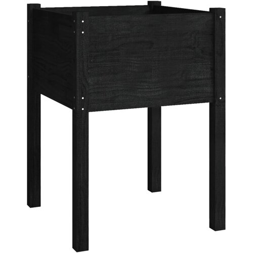 Maison Chic Vrtno cvetlično korito - Cvetlični Lonec črno 50x50x70 cm trdna borovina, (21788708) Slike