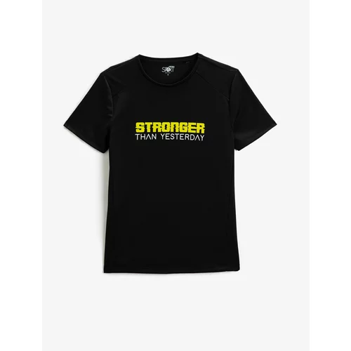 Koton Sports T-Shirt Slogan Printed Crew Neck Short Sleeve Breathable Fabric