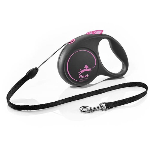 Flexi black design - automatski povodac za pse (pink) s uže Cene