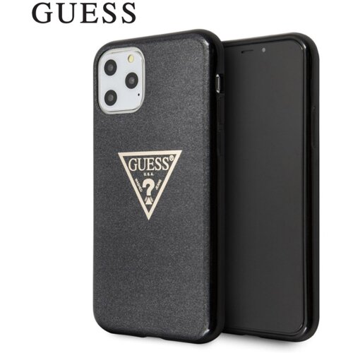  Maska Guess Faceplate Frost za iPhone 11 Pro 5.8 in crna. Cene