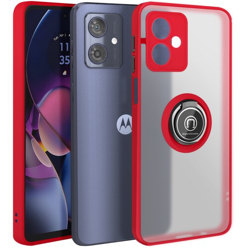 Avizar Pokrov za Motorola Moto G54 Kovinski obročni video nosilec, Rdeča, (5000015490) Cene
