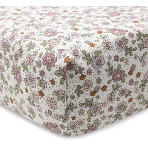 Jollein plahta za dječji krevetić 60x120 retro flowers Slike