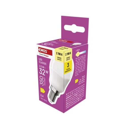  LED žarnica Classic Mini Globe / E14 / 2,5 W (32 W) / 350 lm / Toplo bel Slike