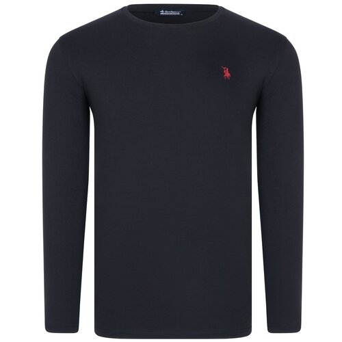 Dewberry T8588 BIKE COLLAR LONG SLEEVE T-SHIRT-LIGHT BLACK Cijene