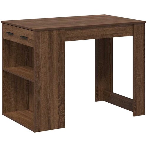Maison Chic Pisalna miza - pisarniška miza - Računalniška miza s predalom in polico rjavi hrast 102x62x77,5 cm, (21785211) Cene