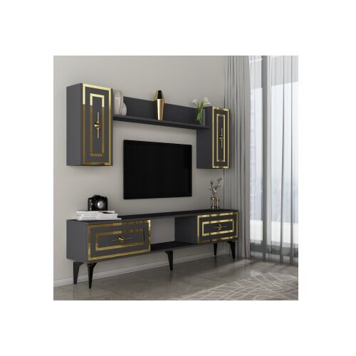 Hanah home TV ormarić Violet, antracit Slike