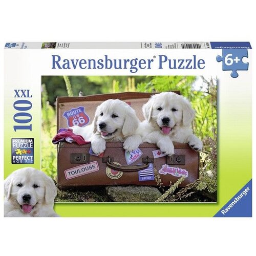 Ravensburger puzzle - Psi spremni za putovanje - 100 delova Slike