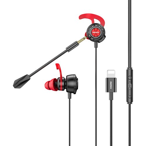 Remax slušalice gaming za iphone lightning RM-750 crnocrvene Slike