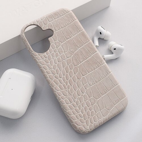  Maska za iPhone 16 krem Croco Leather Cene