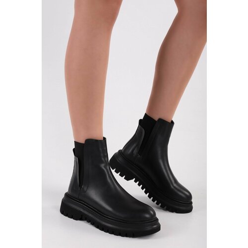 Shoeberry Women's Luke Black Thick Sole Boots Slike