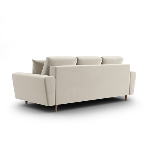 Cosmopolitan Design Bež bar&amp;scaron;unasti sklopiva/s prostorom za odlaganje sofa 235 cm Kyoto &amp;ndash; Slike