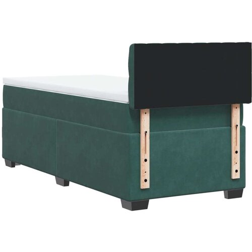 VidaXL box spring krevet s madracem tamnozeleni 80 x 200 cm bar&amp;scaron;unasti Slike